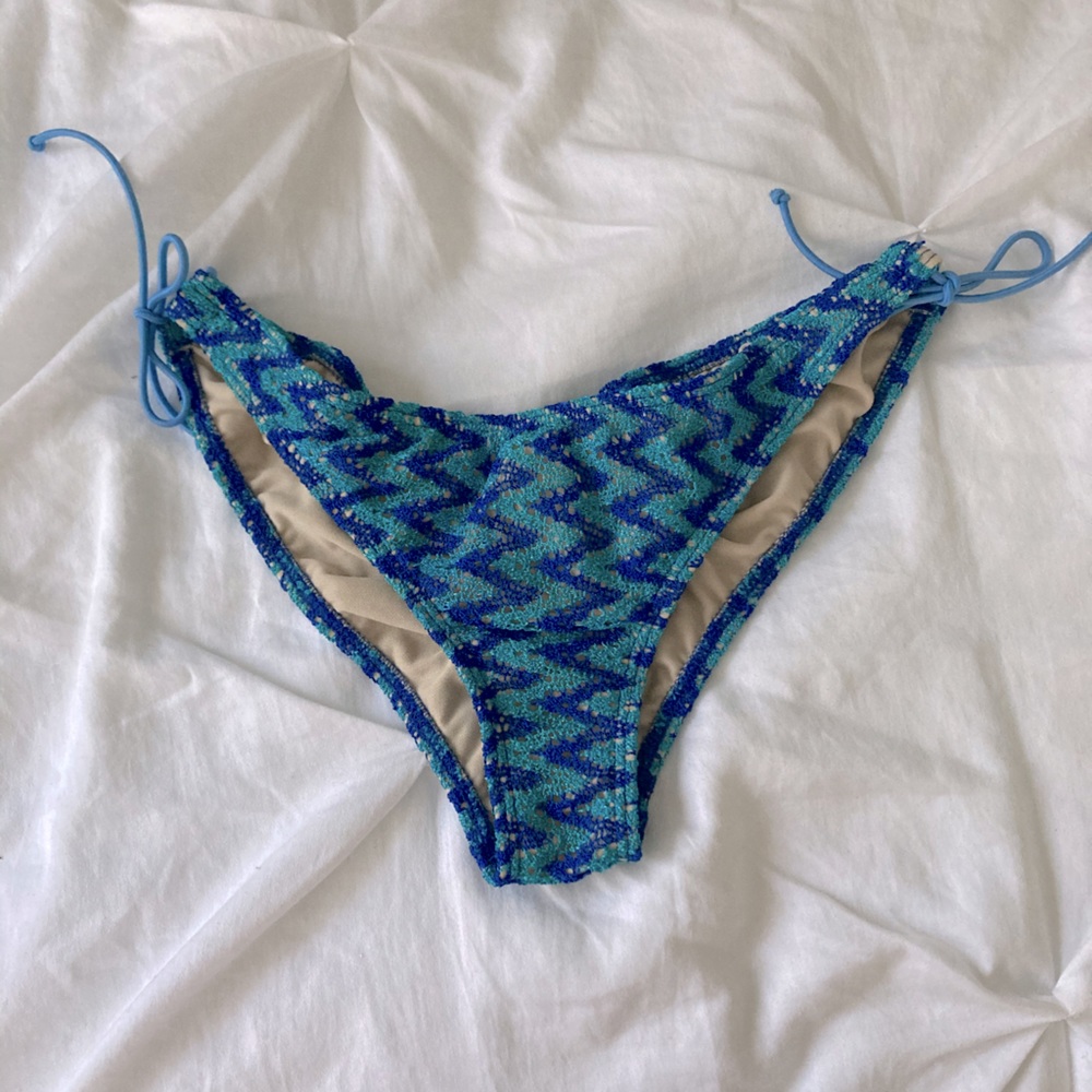 Tyler Rose chevron scrunch bikini bottom